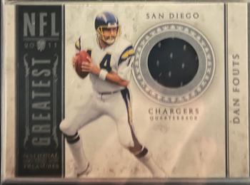 2011 Playoff National Treasures - NFL Greatest Materials #18 Dan Fouts Front