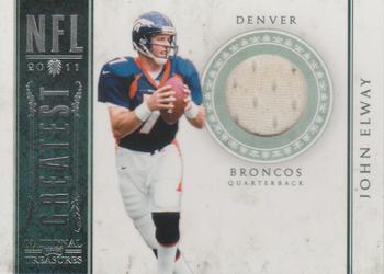 2011 Playoff National Treasures - NFL Greatest Materials #22 John Elway Front