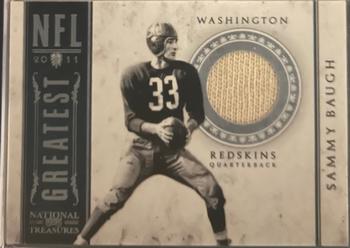 2011 Playoff National Treasures - NFL Greatest Materials #26 Sammy Baugh Front