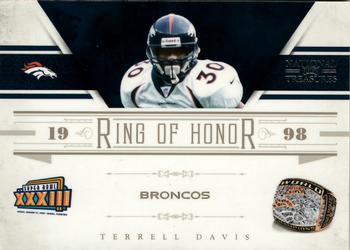 2011 Playoff National Treasures - Ring of Honor #5 Terrell Davis Front