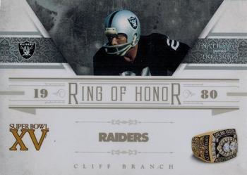 2011 Playoff National Treasures - Ring of Honor #8 Cliff Branch Front