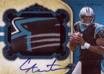 2011 Playoff National Treasures - Rookie Signature Material Black #328 Cam Newton Front
