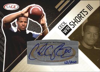 2011 SAGE - Autographs Gold #A-45 Cecil Shorts III Front