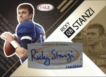2011 SAGE - Autographs Gold #A-50 Ricky Stanzi Front