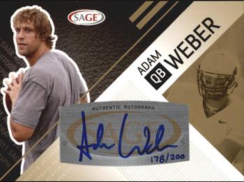 2011 SAGE - Autographs Gold #A-56 Adam Weber Front