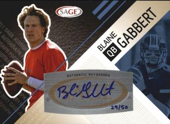2011 SAGE - Autographs Platinum #A-10 Blaine Gabbert Front