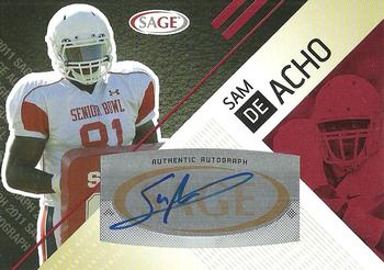 2011 SAGE - Autographs Red #A-1 Sam Acho Front