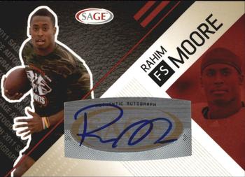 2011 SAGE - Autographs Red #A-34 Rahim Moore Front