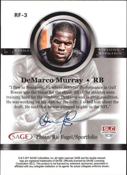 2011 SAGE - Through the Lens #RF3 DeMarco Murray Back