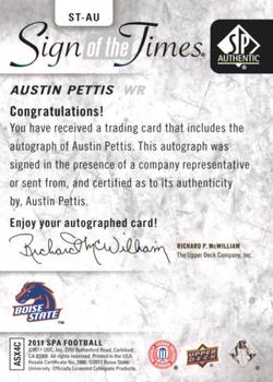 2011 SP Authentic - Sign of the Times #ST-AU Austin Pettis Back