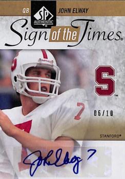 2011 SP Authentic - Sign of the Times Gold #ST-JE John Elway Front