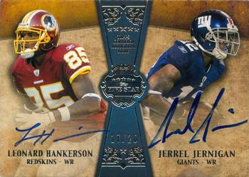 2011 Topps Five Star - Future Dual Autographs #FSFDA-HJ Leonard Hankerson / Jerrel Jernigan Front