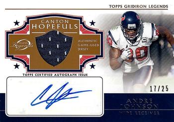 2011 Topps Gridiron Legends - Canton Hopefuls Autographed Relics #CHAR-AJ Andre Johnson Front