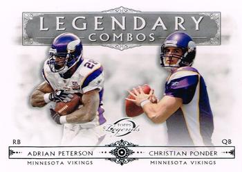 2011 Topps Gridiron Legends - Legendary Combos #LC-PP Adrian Peterson / Christian Ponder Front
