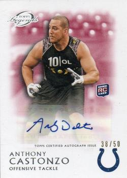 2011 Topps Gridiron Legends - Rookie Autographs Red #RA-AC Anthony Castonzo Front