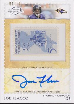 2011 Topps Gridiron Legends - Stamp of Approval Autographs #SOA-JF Joe Flacco Front