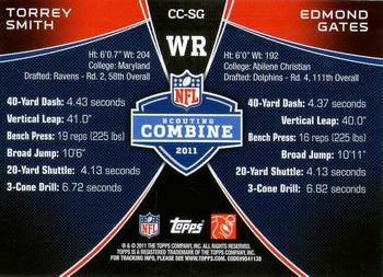 2011 Topps Rising Rookies - Combine Competition #CC-SG Torrey Smith / Edmond Gates Back