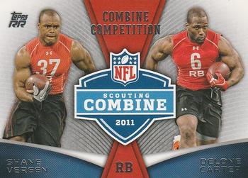 2011 Topps Rising Rookies - Combine Competition #CC-VC Shane Vereen / Delone Carter Front