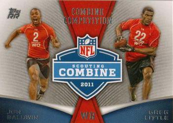 2011 Topps Rising Rookies - Combine Competition #CC-BL Jon Baldwin / Greg Little Front