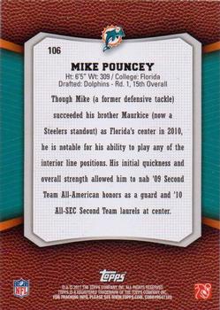 2011 Topps Rising Rookies - Gold #106 Mike Pouncey Back