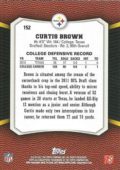 2011 Topps Rising Rookies - Gold #152 Curtis Brown Back