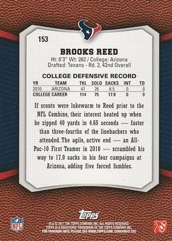 2011 Topps Rising Rookies - Gold #153 Brooks Reed Back