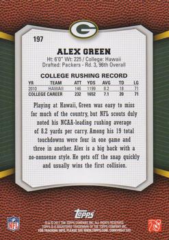 2011 Topps Rising Rookies - Gold #197 Alex Green Back