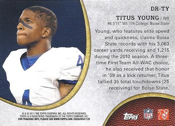2011 Topps Rising Rookies - NFL Draft #DR-TY Titus Young Back