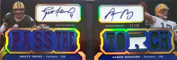 2011 Topps Triple Threads - Autographed Relic Duals #TTARP-5 Brett Favre / Aaron Rodgers Front