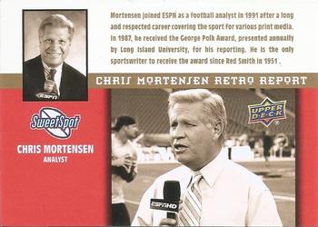 2011 Upper Deck Sweet Spot - Chris Mortensen Retro Report #MR-25 Chris Mortensen Front
