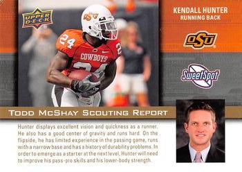 2011 Upper Deck Sweet Spot - Todd McShay Scouting Report #TM-8 Kendall Hunter Front