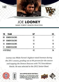 2012 Upper Deck #162 Joe Looney Back
