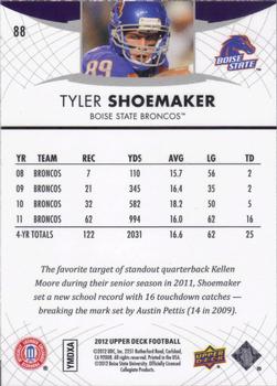 2012 Upper Deck #88 Tyler Shoemaker Back