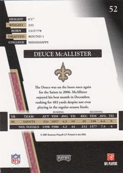 2007 Playoff Absolute Memorabilia #52 Deuce McAllister Back
