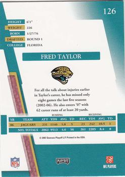 2007 Playoff Absolute Memorabilia #126 Fred Taylor Back