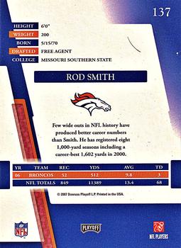 2007 Playoff Absolute Memorabilia #137 Rod Smith Back