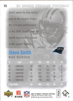 2007 SP Rookie Threads #15 Steve Smith Back