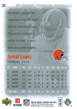 2007 SP Rookie Threads #25 Jamal Lewis Back