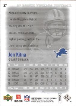 2007 SP Rookie Threads #37 Jon Kitna Back