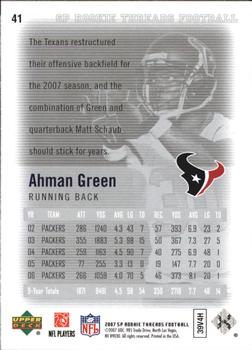 2007 SP Rookie Threads #41 Ahman Green Back