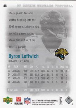 2007 SP Rookie Threads #48 Byron Leftwich Back