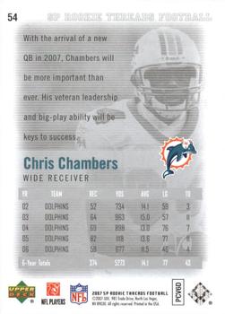 2007 SP Rookie Threads #54 Chris Chambers Back