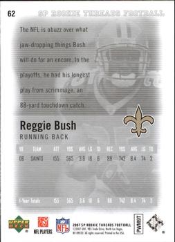 2007 SP Rookie Threads #62 Reggie Bush Back