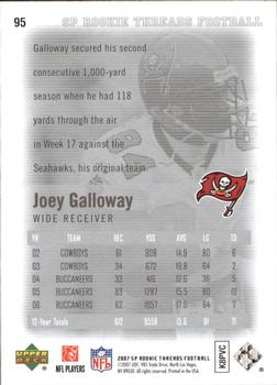 2007 SP Rookie Threads #95 Joey Galloway Back