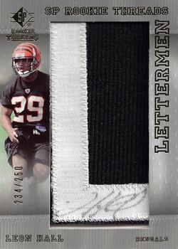 2007 SP Rookie Threads #103 Leon Hall Front