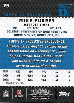 2007 Topps TX Exclusive #79 Mike Furrey Back