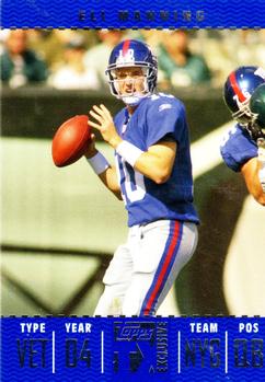 2007 Topps TX Exclusive #7 Eli Manning Front