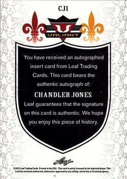 2012 Leaf Valiant #CJ1 Chandler Jones Back