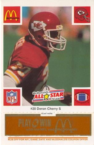 1986 McDonald's All-Star Team - Full Game Pieces: Week 3 Gold/Orange Tab #NNO Deron Cherry Front