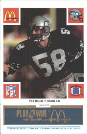 1986 McDonald's Seattle Seahawks - Full Game Pieces - Week 1 Blue Tab #NNO Bruce Scholtz Front